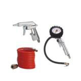 Kit 3 Accessoires Soufflette, Manomètre Gonfleur, Tuyau de Rallonge