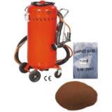 Combiné Sableuse Aérogommeuse Aspirateur mobile 106L intérieur/extérieur + Sac 25kg d&#039;Abrasif Garnet 120A+ Mesh