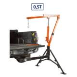 Grue Hydraulique de Levage Pick Up 0,5T avec Fixation Attelage + Adaptateur carré 2&#039;&#039;