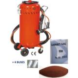 Combiné Sableuse Aérogommeuse Aspirateur mobile 106L intérieur/extérieur + 4 Buses 7mm + Sac 25kg d&#039;Abrasif Garnet 80A+ Mesh