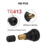 Lot de 100 Valves TR413 pour Pneumatiques Tubeless Voiture