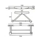 Mini Pont Elévateur Mobile Basculant pour Levage Auto 1500 kg + 1 paire de Chandelles 3T