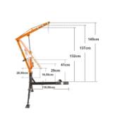 Grue Hydraulique de Levage Pick Up 0,5T avec Fixation Attelage