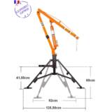 Grue Hydraulique de Levage Pick Up 0,5T avec Fixation Attelage