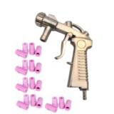 Pistolet sablage aérogommage pour Sableuse Aérogommeuse Microbilleuse Cabine de Sablage + 20 Buses