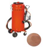 Combiné Sableuse Aérogommeuse Aspirateur mobile 106L intérieur/extérieur + Sac 25kg d&#039;Abrasif Garnet 200A+ Mesh