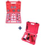 Coffrets Repousse Piston Etrier de Freins 22 pcs + Coffret Purgeur Liquide de Frein testeur de circuits à dépression