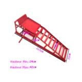 1 Rampe de Levage Hydraulique 2T Rampe d&#039;Accès Réglable chargement Véhicule 240-420mm