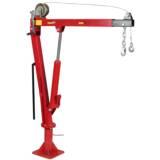 Grue Hydraulique de Levage Pliable Pivotante 0.9T Hayon pick up avec bras reglable 360° + Treuil