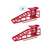 Paire de Rampes de Levage Hydraulique 2T Rampe d&#039;Accès Réglable chargement Véhicule 240-420mm