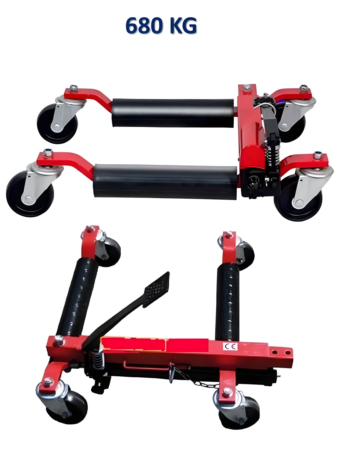 paire de chariots go jack hydrauliques 680 kg / crics de déplacement-positionnement