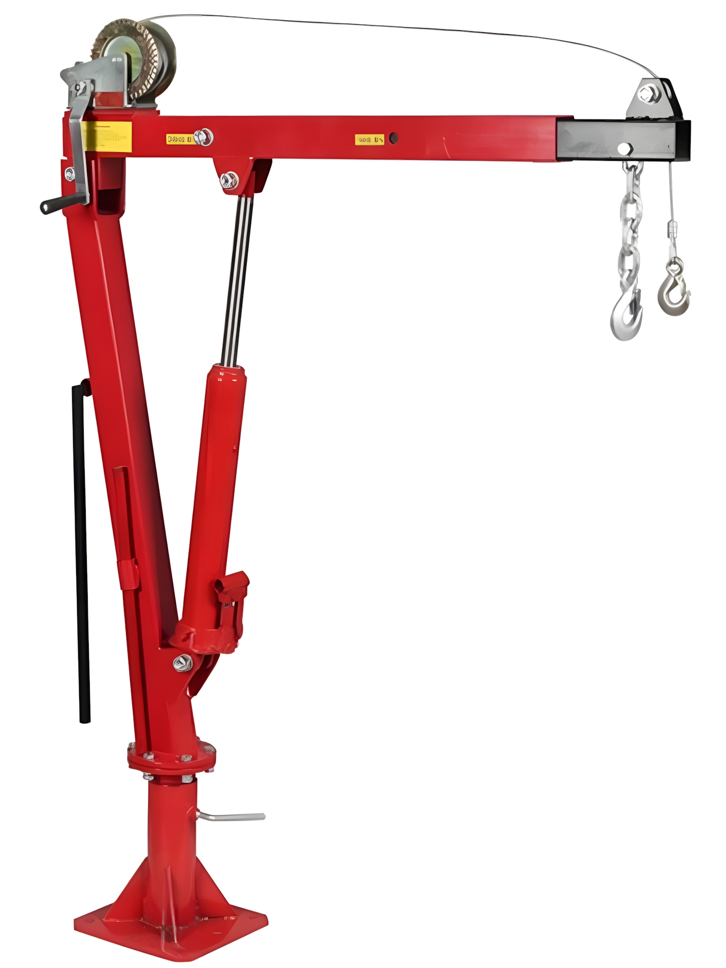 grue hydraulique de levage pliable pivotante 0,9t hayon pick up avec bras reglable 360° + treuil