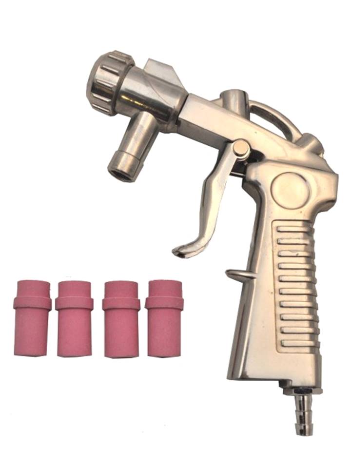 pistolet de sablage pour microbilleuse cabine de sablage avec 4 buses