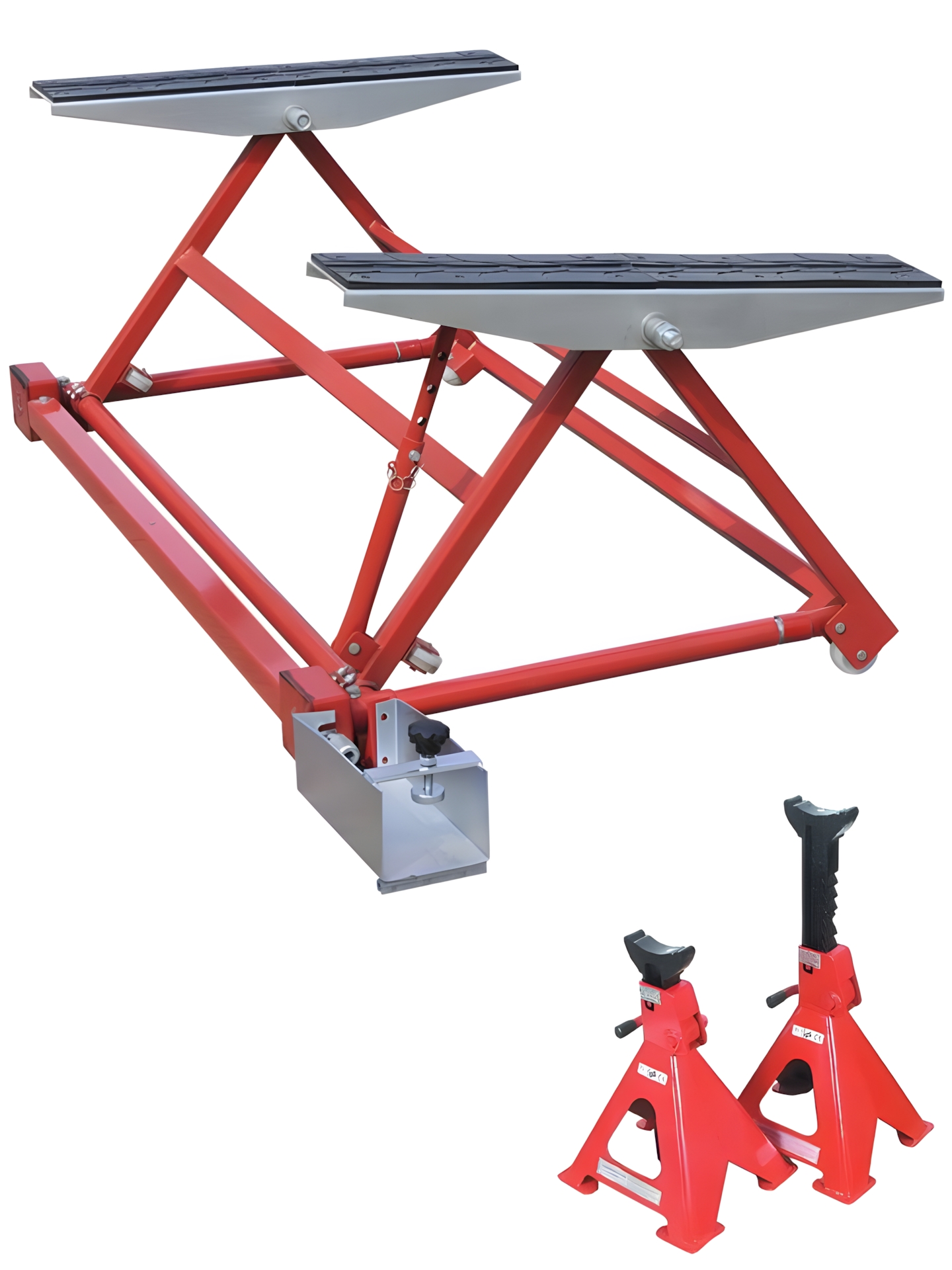 mini pont elevateur mobile basculant pour levage auto 1500 kg + 1 paire de chandelles 3t