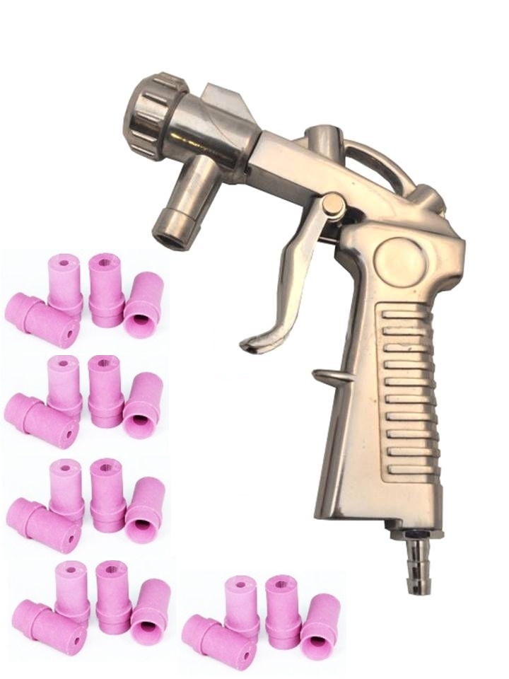 pistolet de sablage pour microbilleuse cabine de sablage + 20 buses