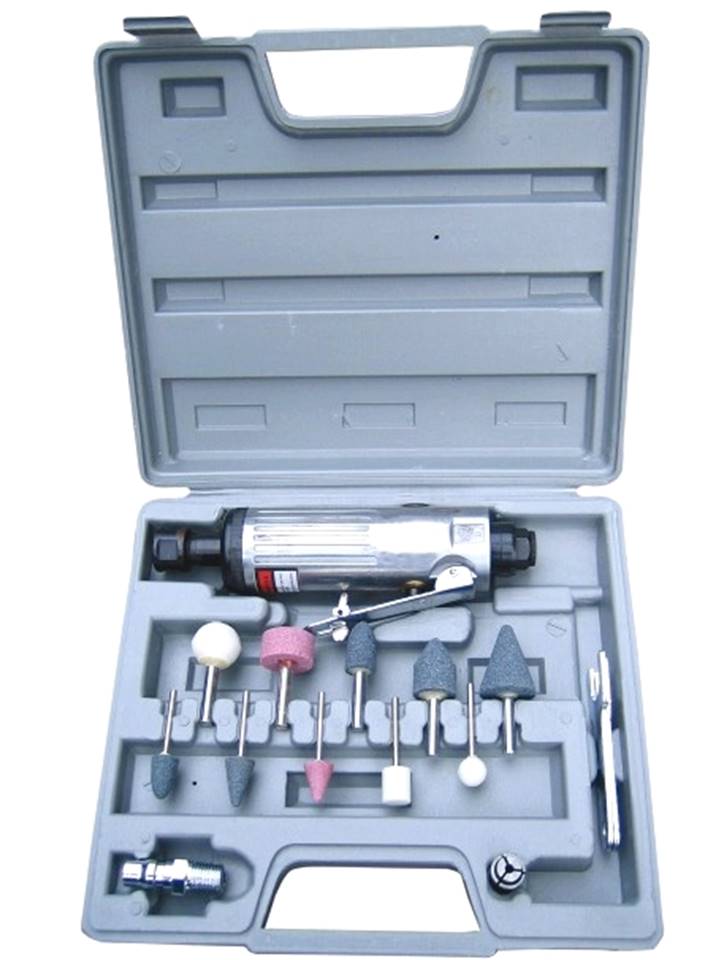 coffret mini meuleuse pneumatique 15pcs