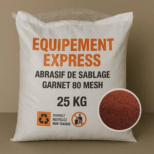 Sac 25 kg Sable Abrasif Garnet Mesh 80A+ pour Sableuse Aérogommeuse Sablage Aerogommage