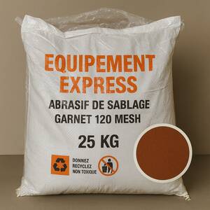 Sac 25 kg Sable Abrasif Garnet Mesh 120A+ pour Sableuse Aérogommeuse Sablage Aerogommage