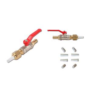 Robinet Vanne Porte-Buse 3/8" pour Sableuse Aérogommeuse + 8 Buses Céramique blanches