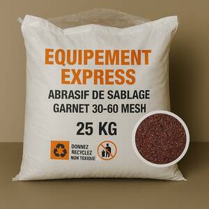Sac 25 kg Sable Abrasif Garnet Mesh 30-60A+ pour Sableuse Aérogommeuse Sablage Aérogommage